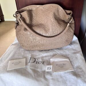 Dior Beige Leather Handbag